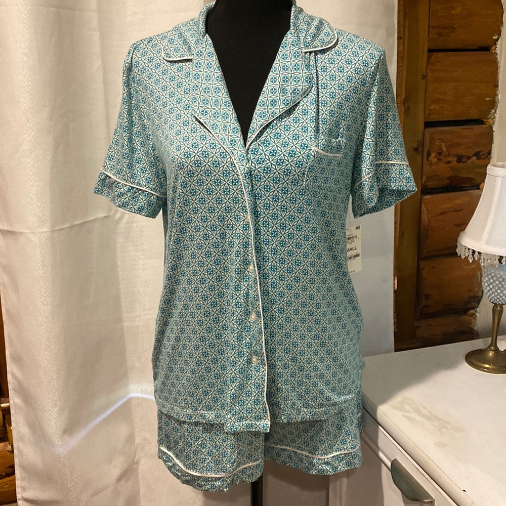 NWT, Alfani Intimates 2 Pieces, Pj Sleep Shorts and Shirt. 2 Sizes Listed